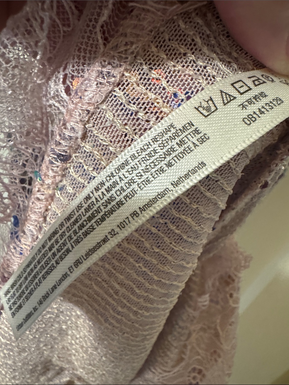 Urban Outfitters Lavender/pink Sequin Slip Dress size medium NWOT never worn - Picture 8 of 9